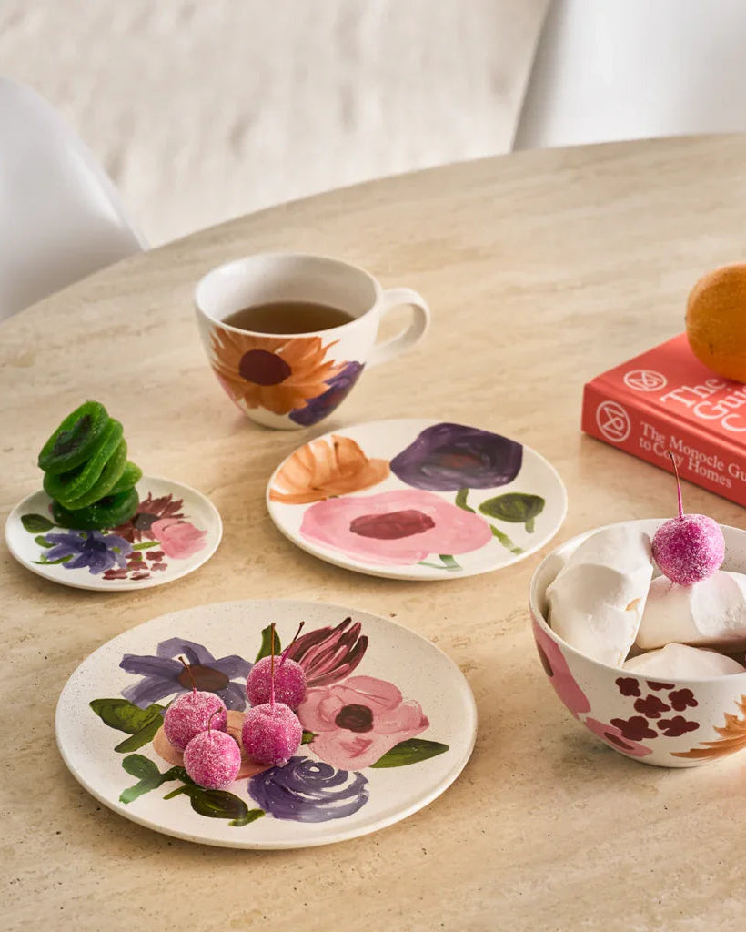 Hanako - Set due piattini in ceramica dipinti a mano, Ø12 cm