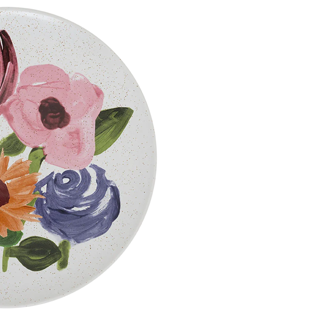 Hanako - Set 2 Piatti in ceramica dipinta a mano, Ø21 cm