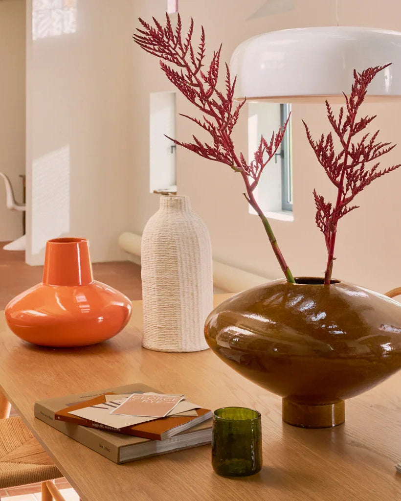 Palma - Set 4 bicchieri martellato in vetro riciclato verde