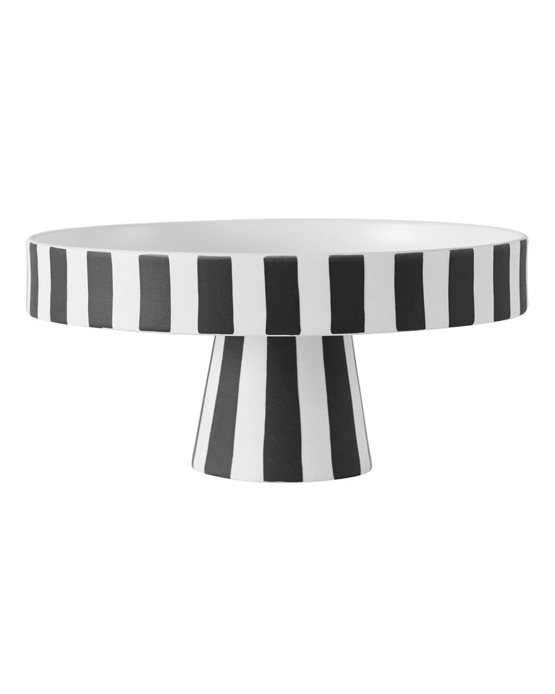 Toppu - Vassoio in gres bianco e nero