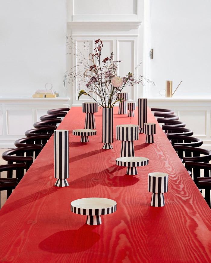 Toppu - Vassoio in gres bianco e nero