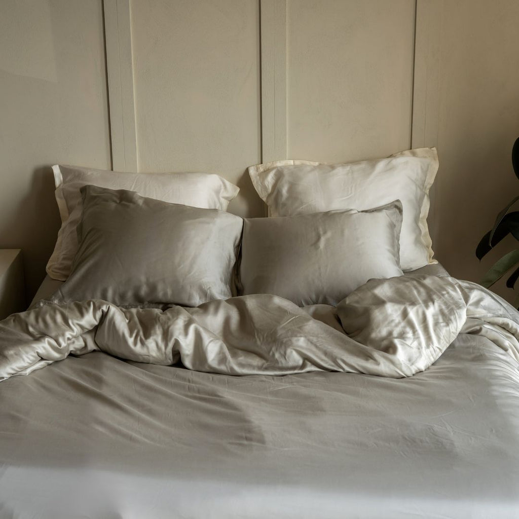 Tencel - Copripiumino tortora, 240 x 220