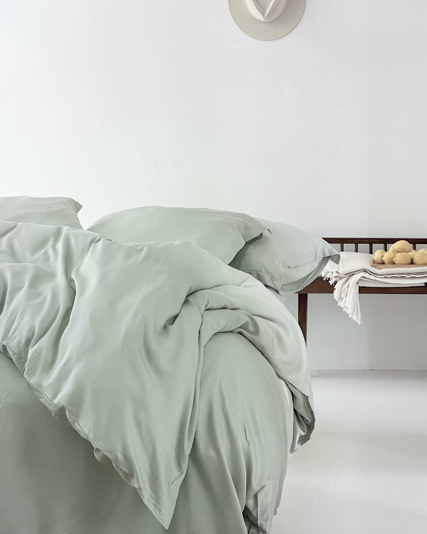 Tencel - Copripiumino in tencel verde chiaro, 240 x 220