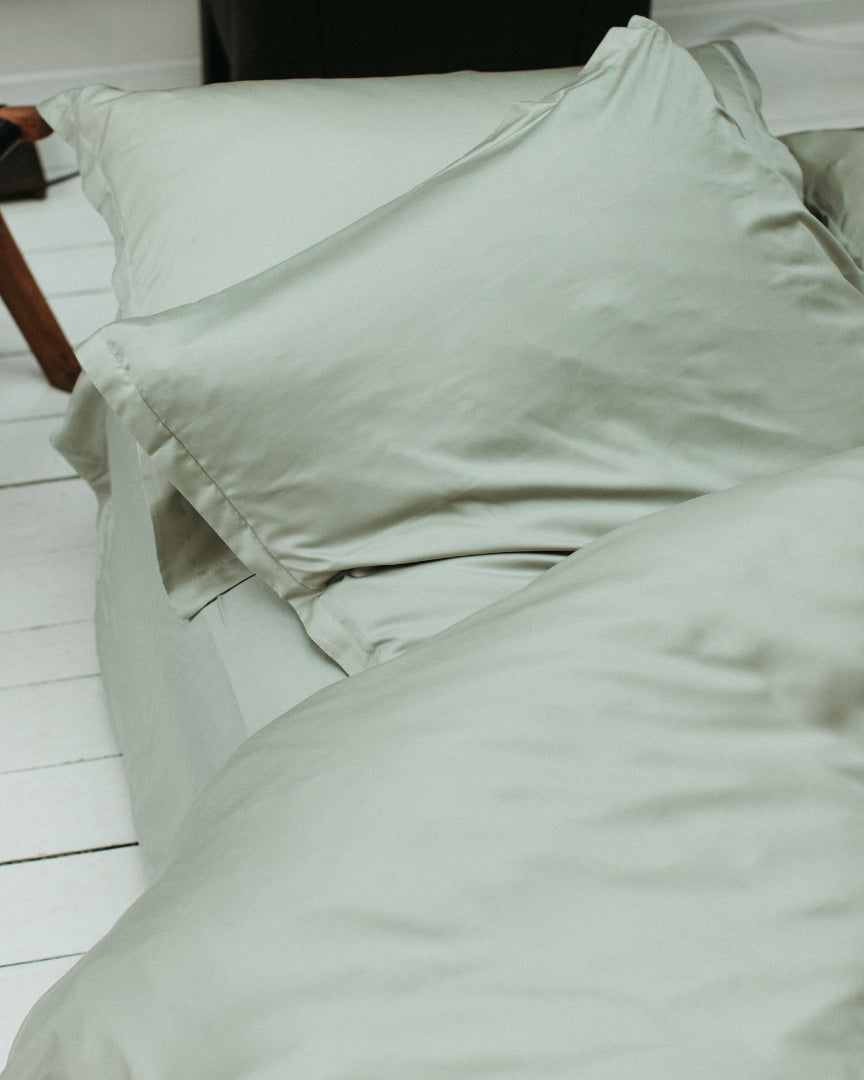 Tencel - Copripiumino in tencel verde chiaro, 240 x 220