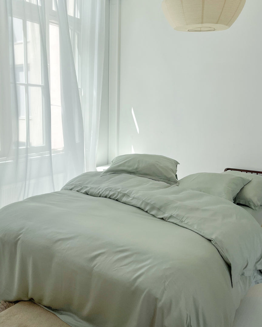 Tencel - Copripiumino in tencel verde chiaro, 240 x 220