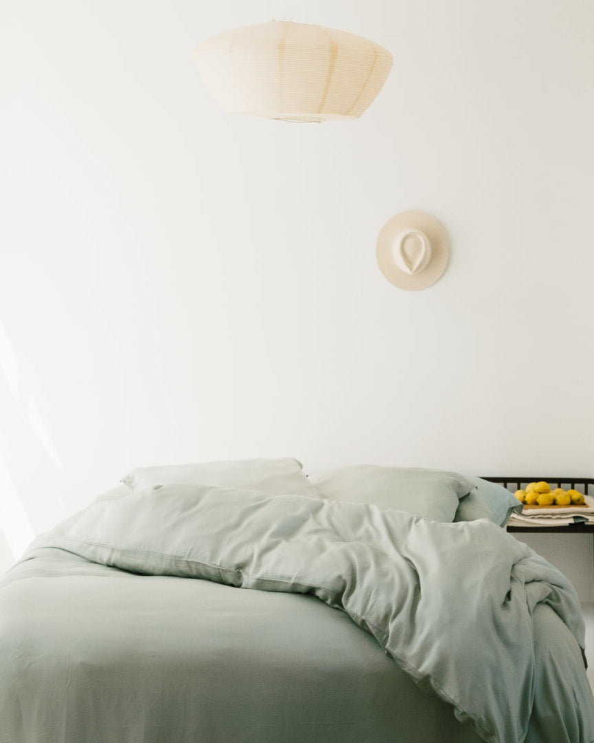 Tencel - Copripiumino in tencel verde chiaro, 240 x 220