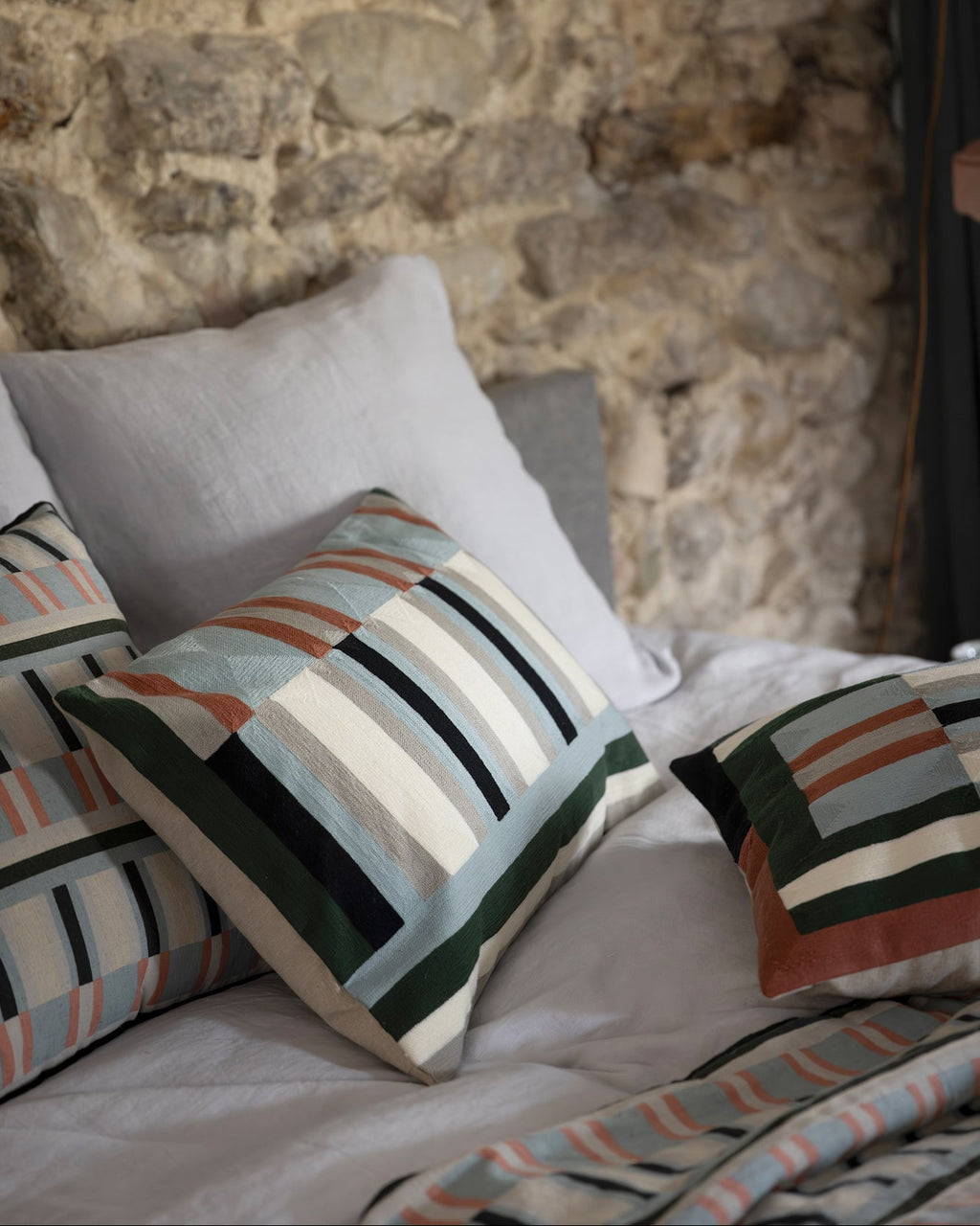 Cuscino ricamato Jason Ciel 40 X 65