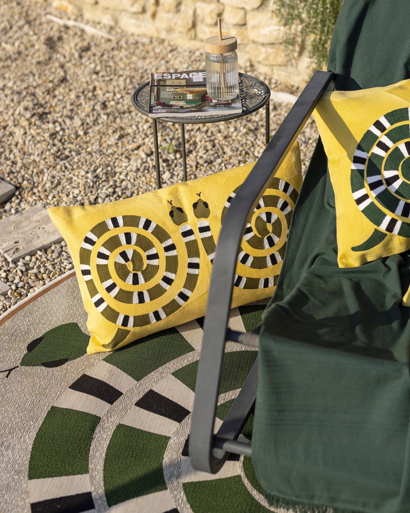 Cuscino ricamato Yoka Mangue 40 X 65