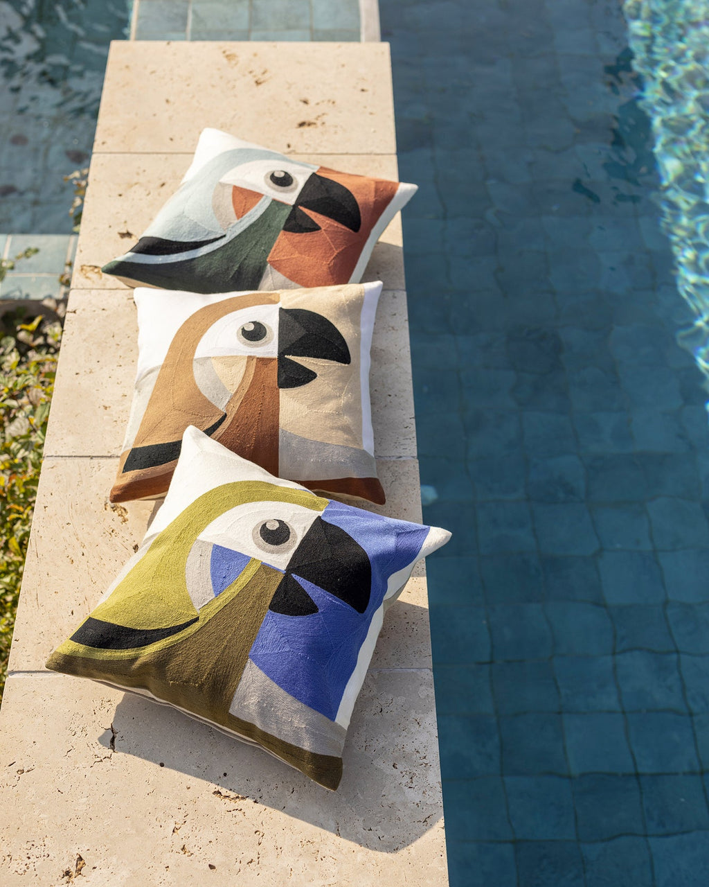 Cuscino ricamato Loro Ciel 45 X 45
