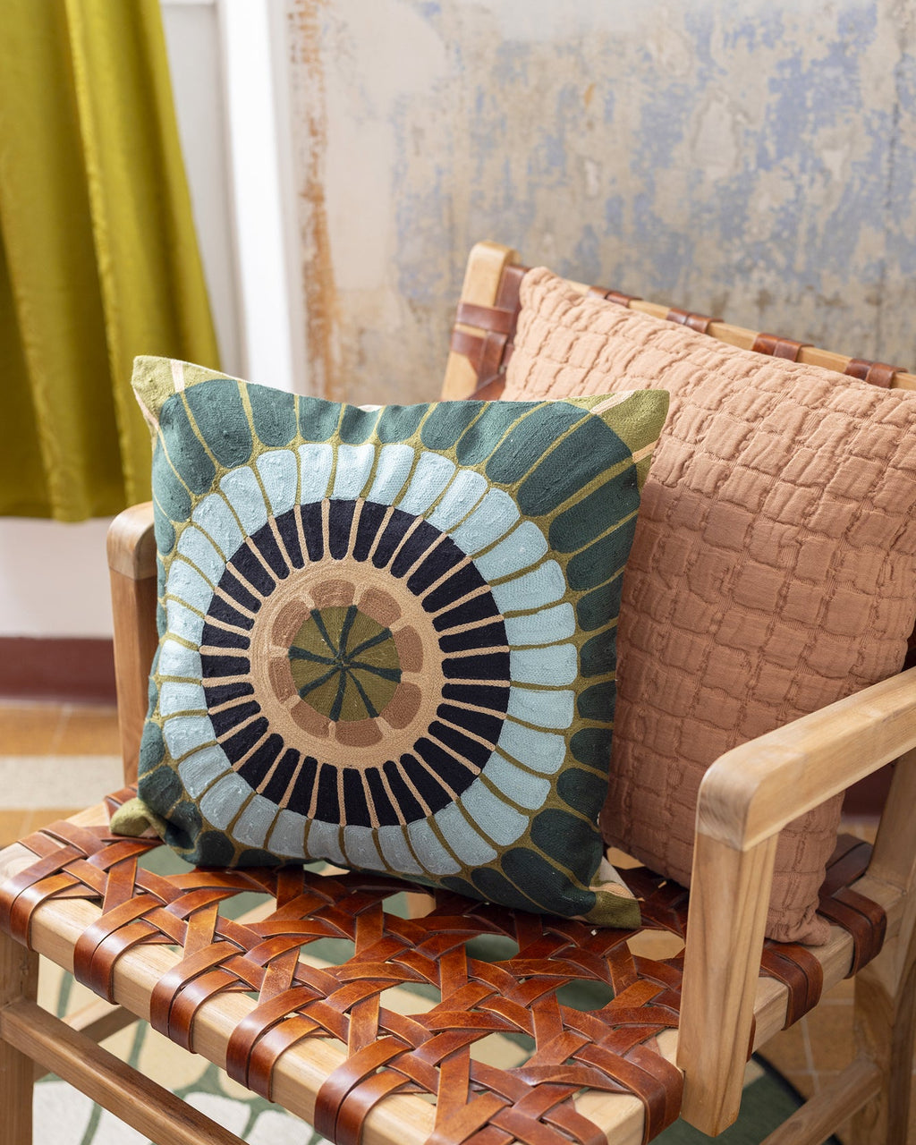 Cuscino ricamato Zeno Multico 45 X 45