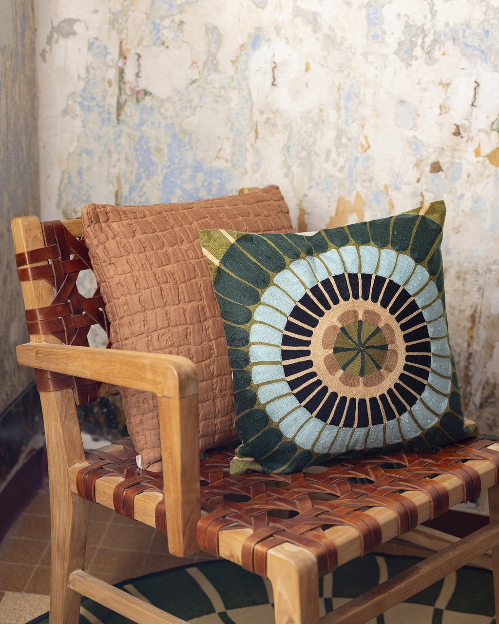 Cuscino ricamato Zeno Multico 45 X 45