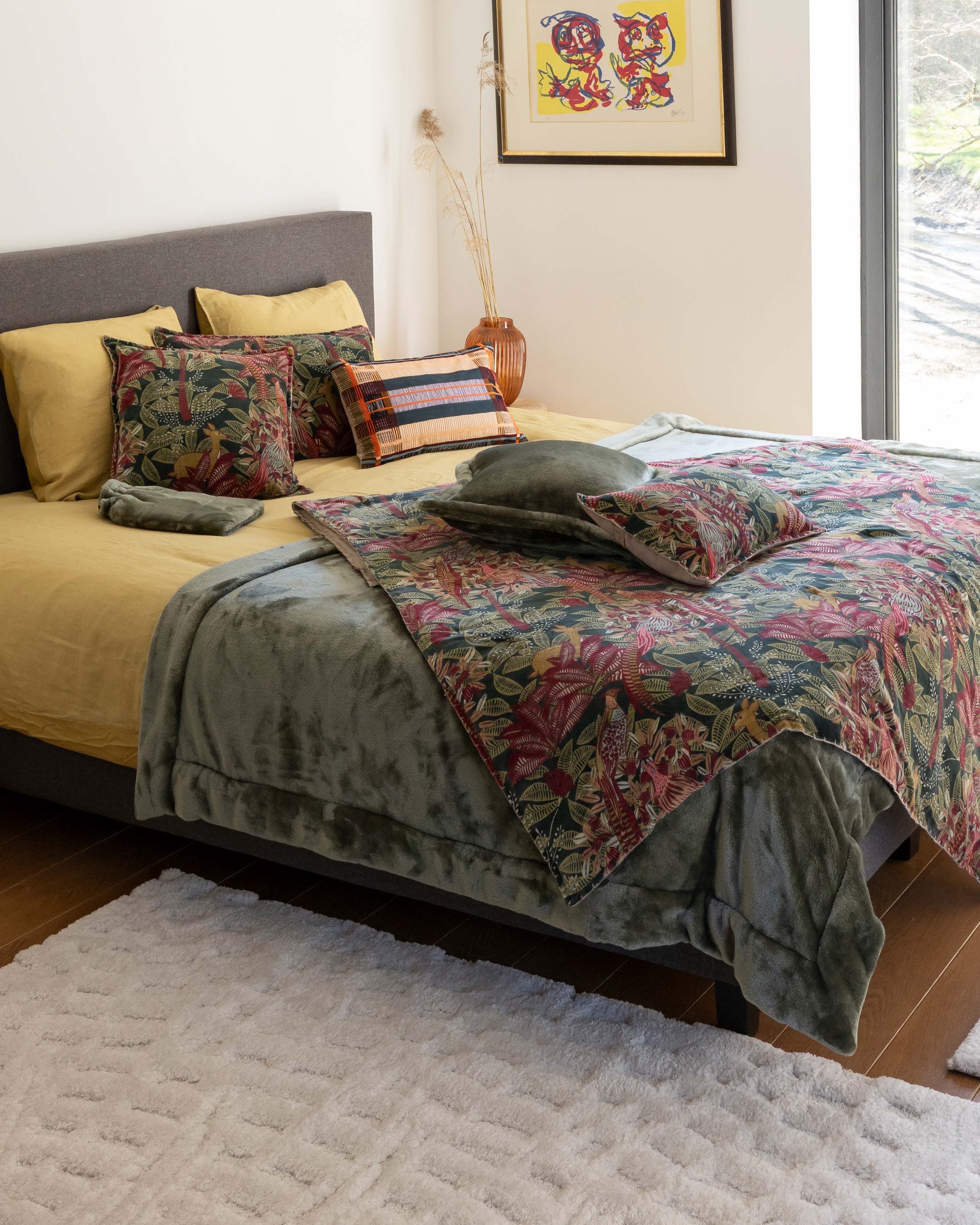 Cuscino ricamato Kaël Multico 40 X 65