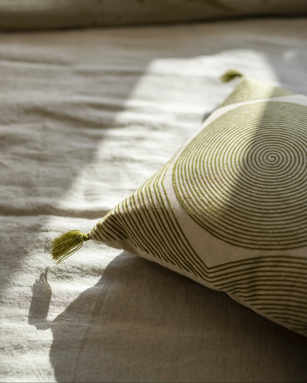 Cuscino ricamato Tito Naturel 45 X 45
