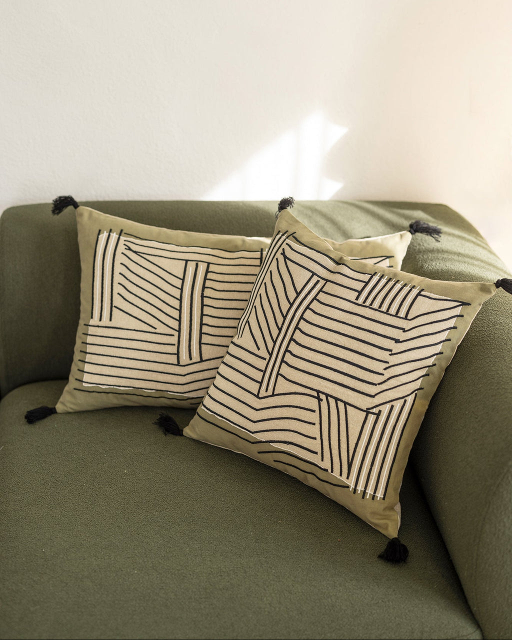Cuscino ricamato Kori Cèdre 45 X 45