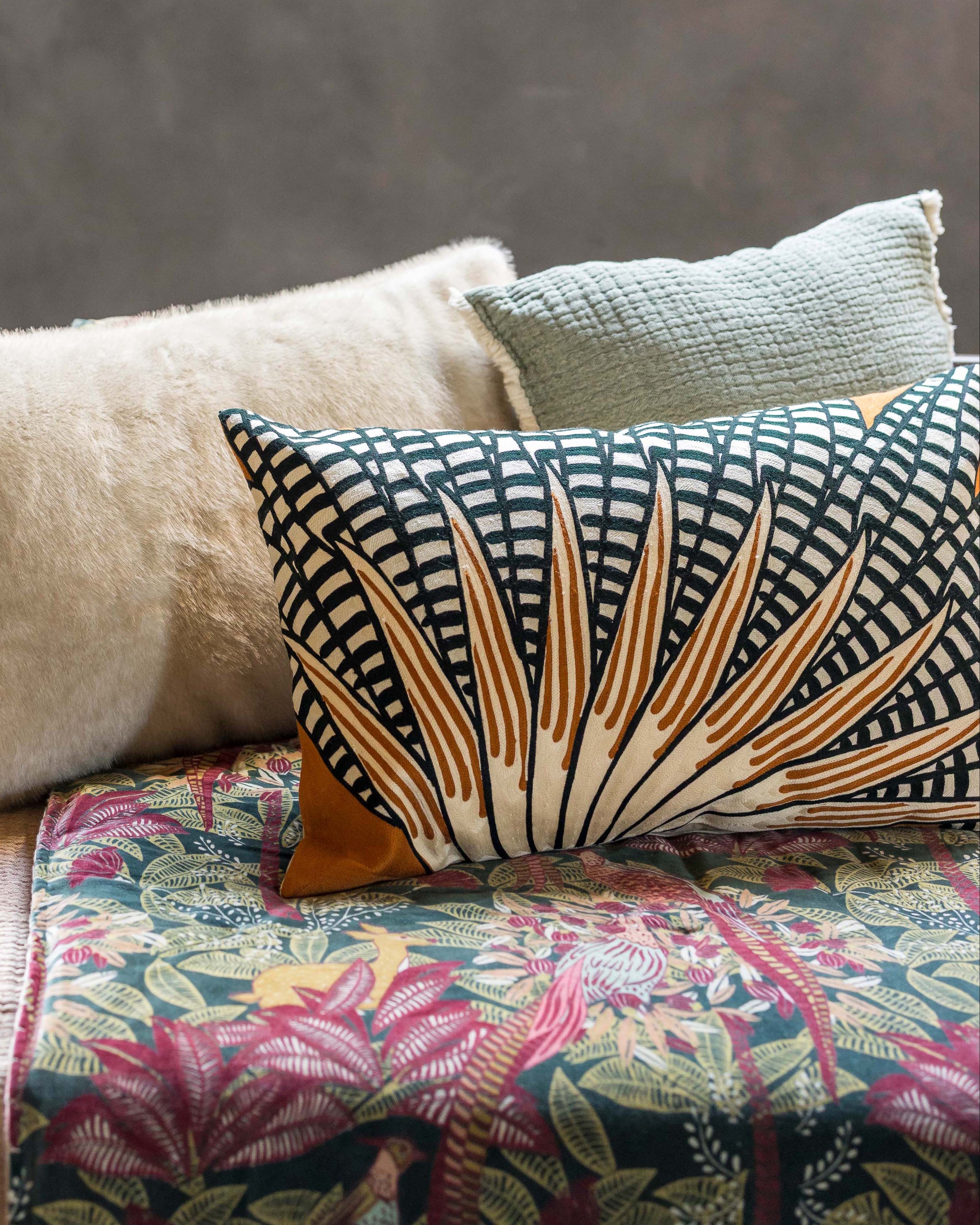 Cuscino ricamato Ewan Cuivre 40 X 65