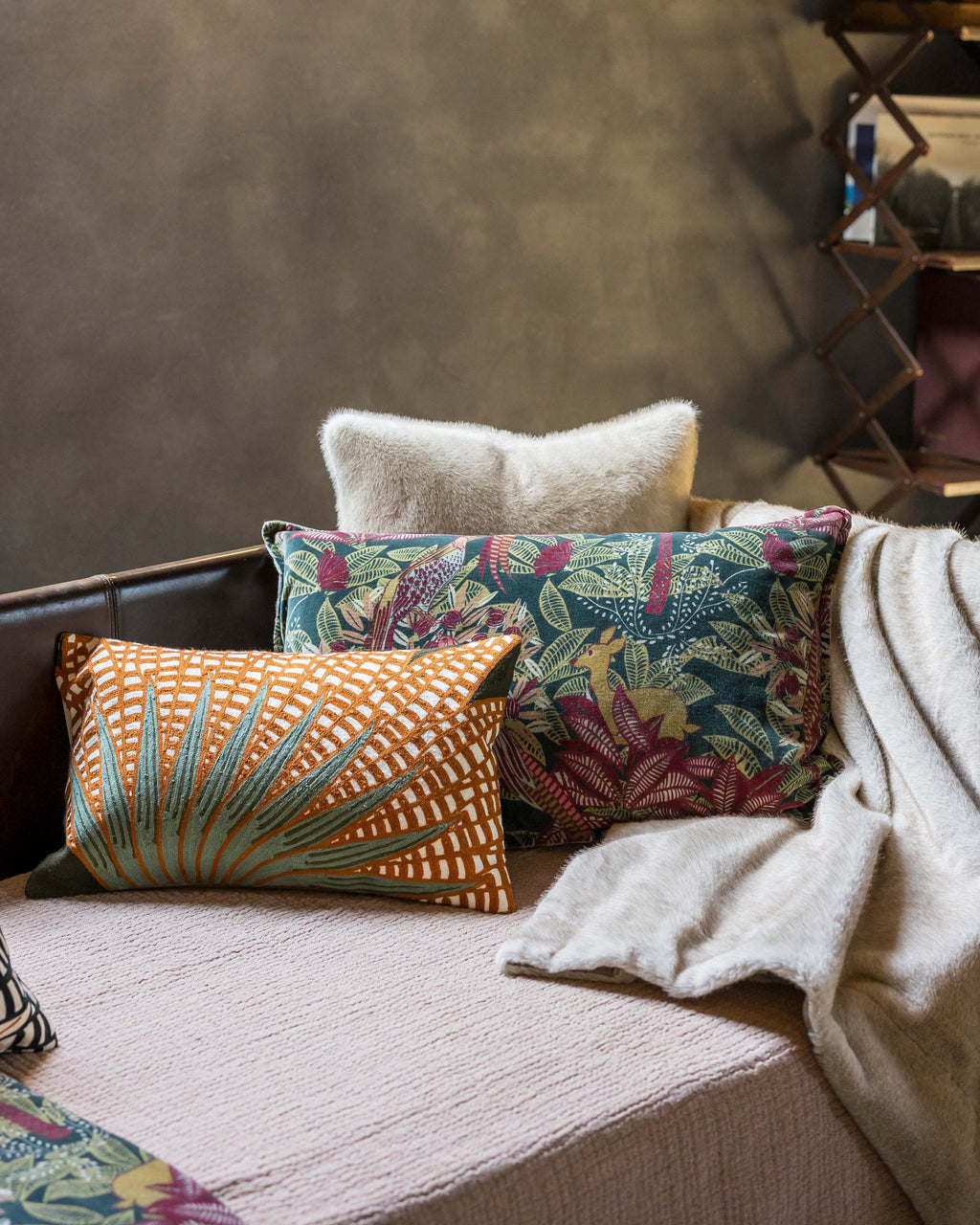 Cuscino ricamato Ewan Fougère 30 X 50