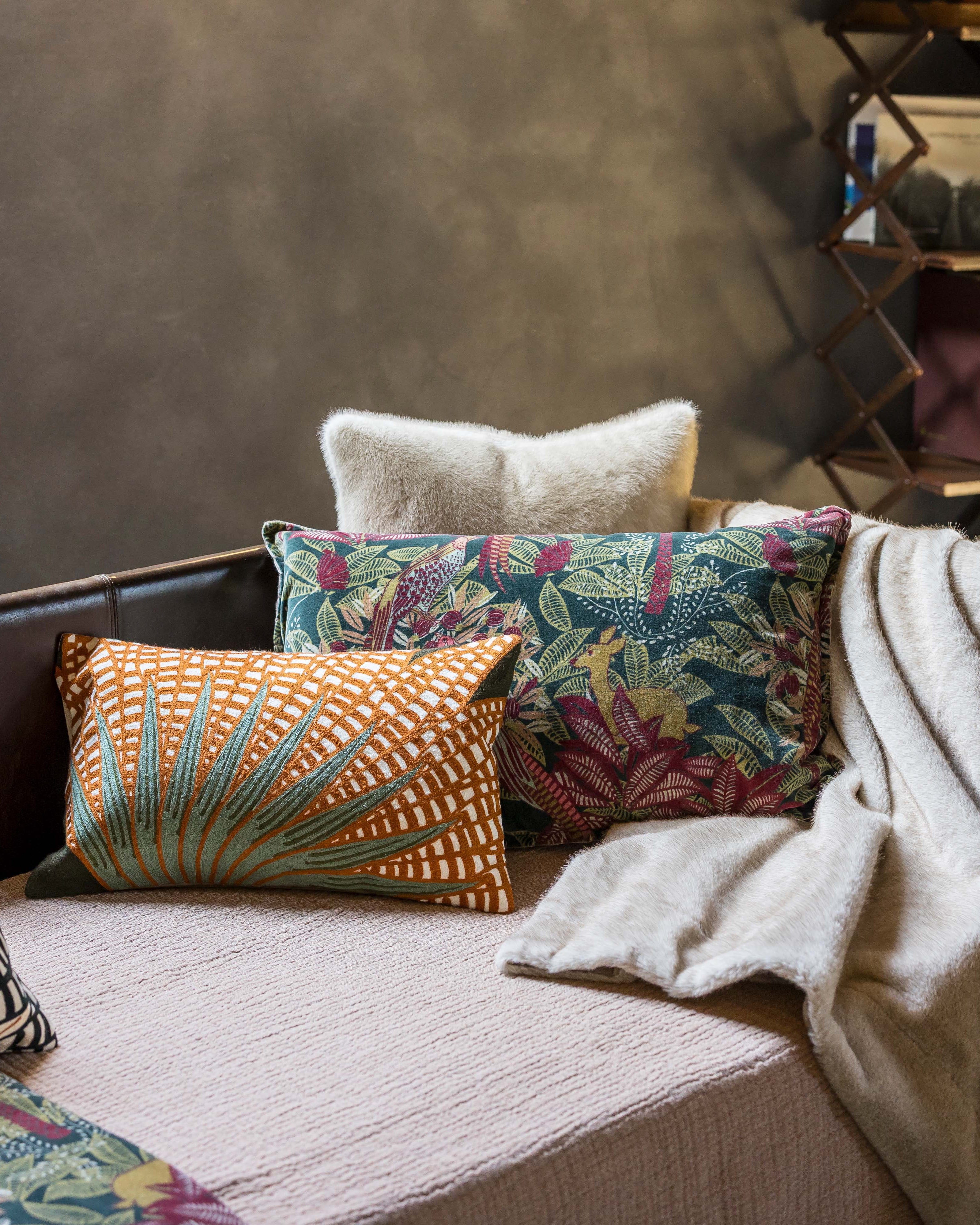 Cuscino ricamato Ewan Fougère 30 X 50