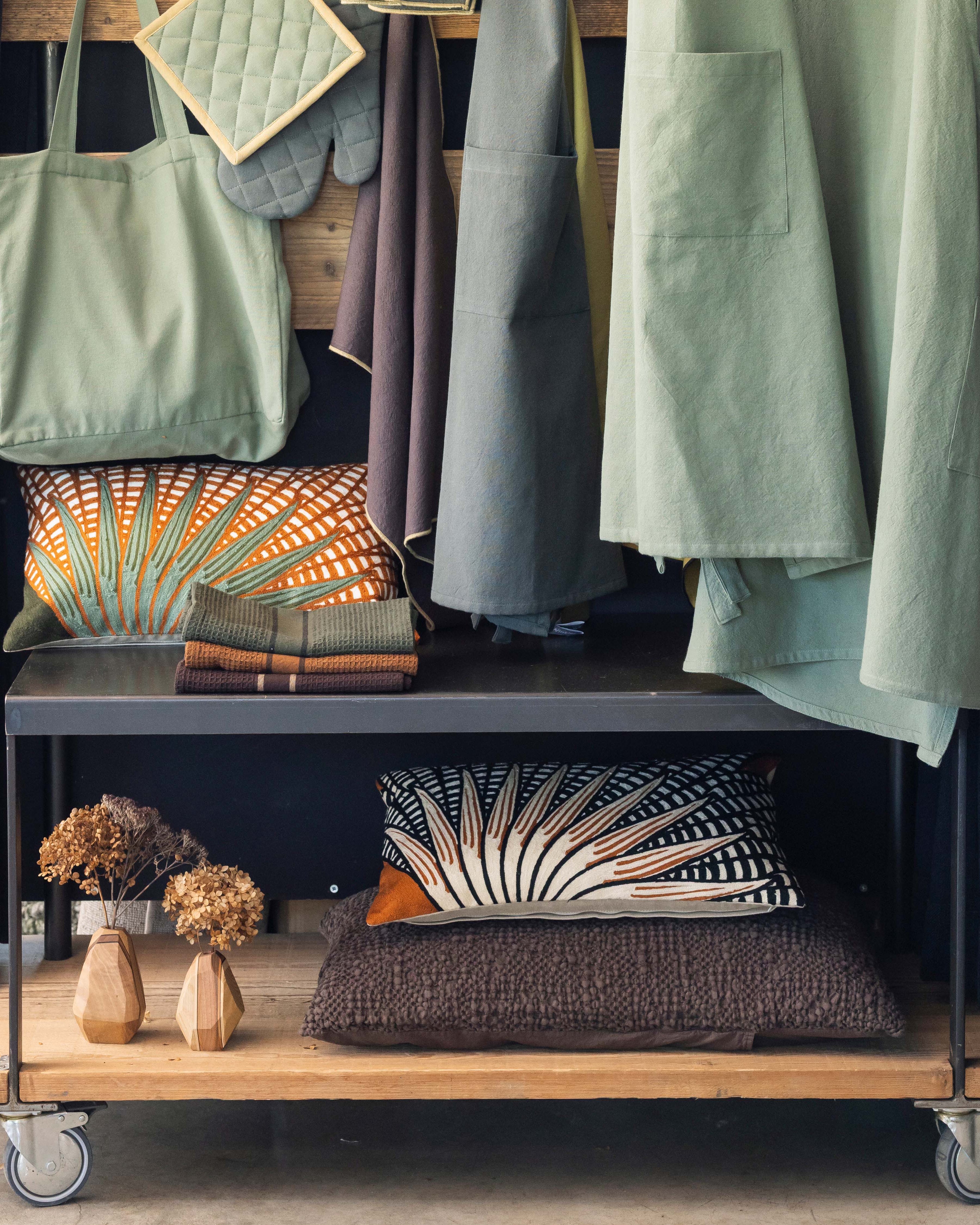 Cuscino ricamato Ewan Fougère 30 X 50