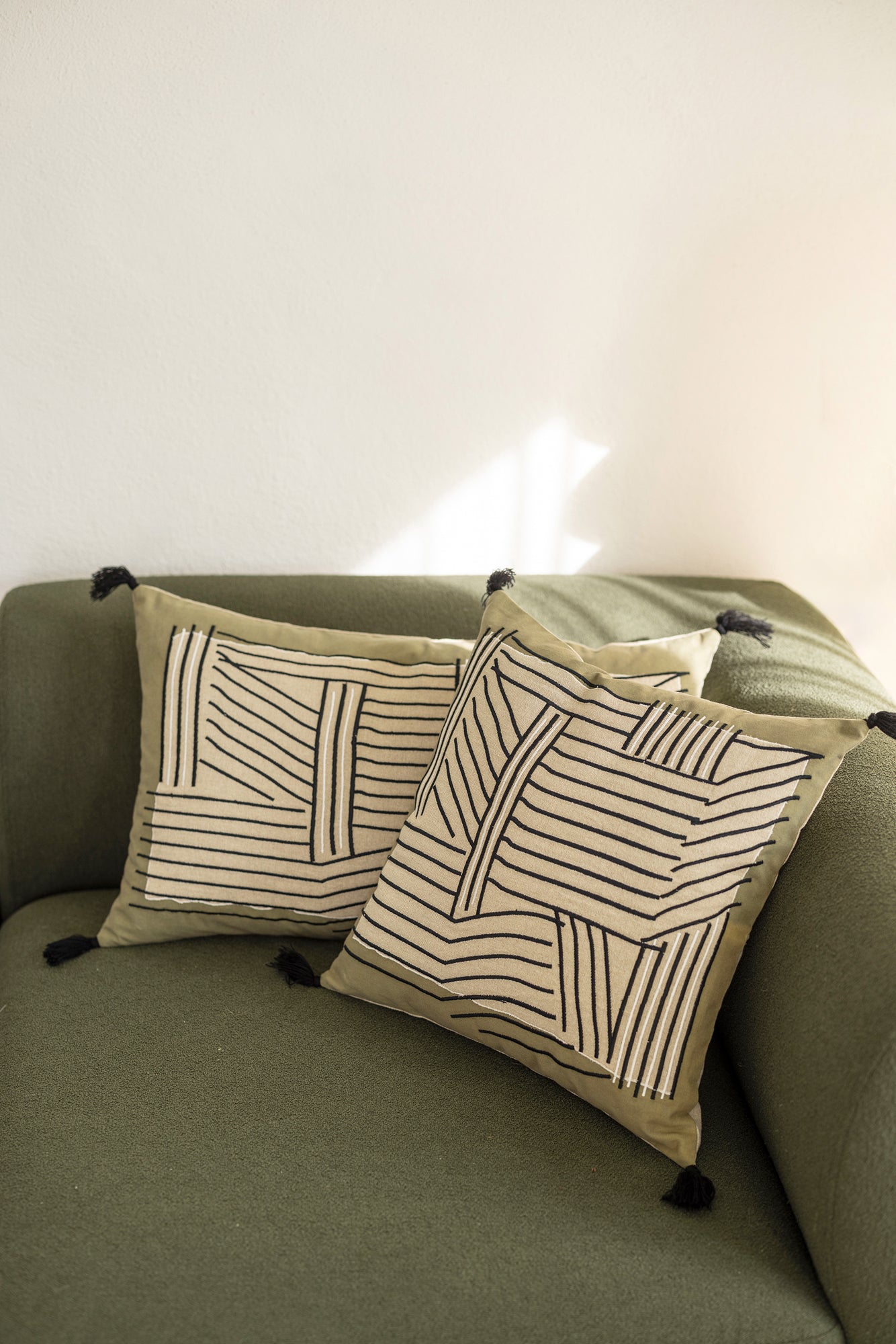 Cuscino ricamato Kori Cèdre 40 X 65