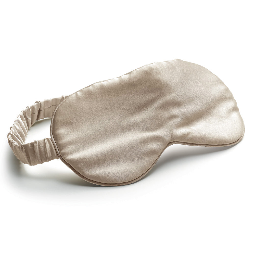 Masque de nuit Ashley en soie Perle 9 x 23