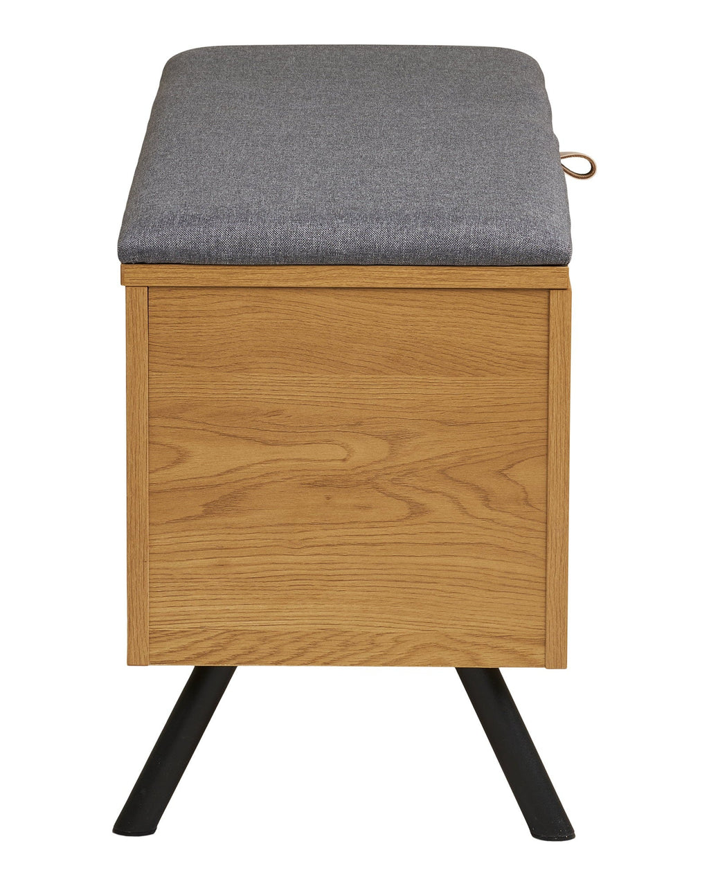 Barco - Panca con contenitore, effetto rovere 92x33x48 cm