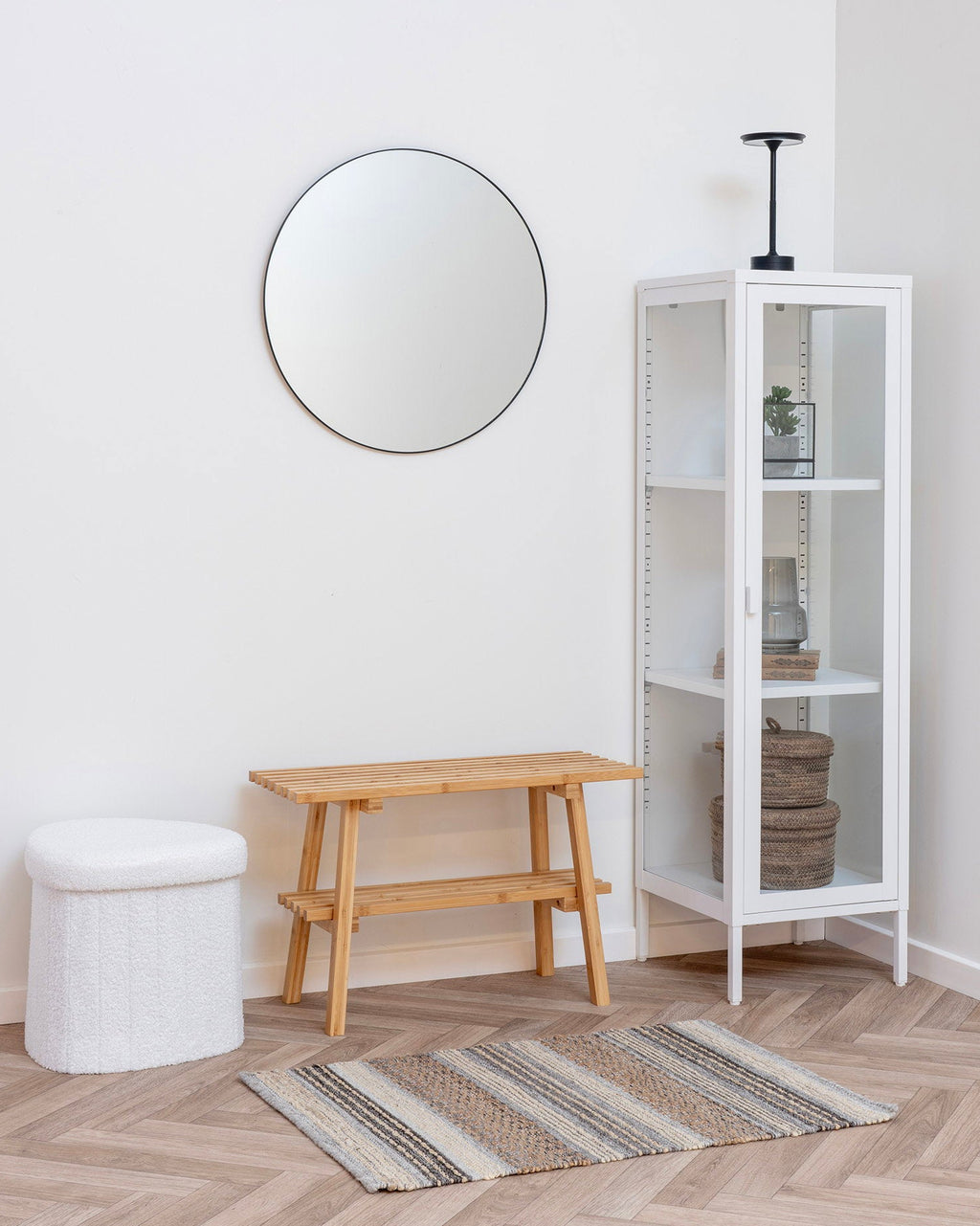 Ember - Panca in bambù, naturale 70x28x45