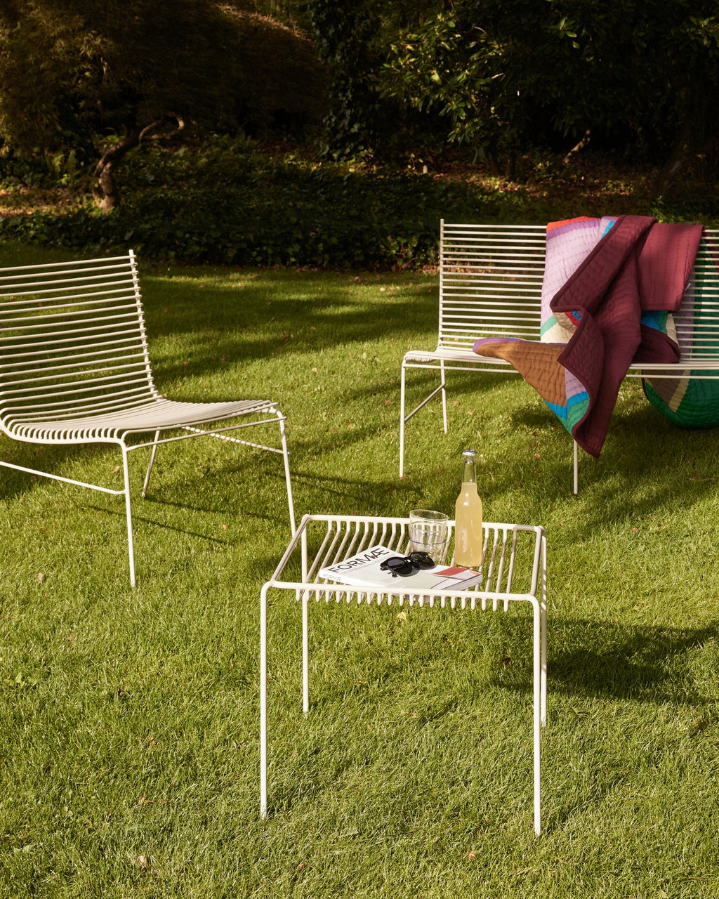 String - Set 2 poltrone  Lounge per esterno, grigio chiaro