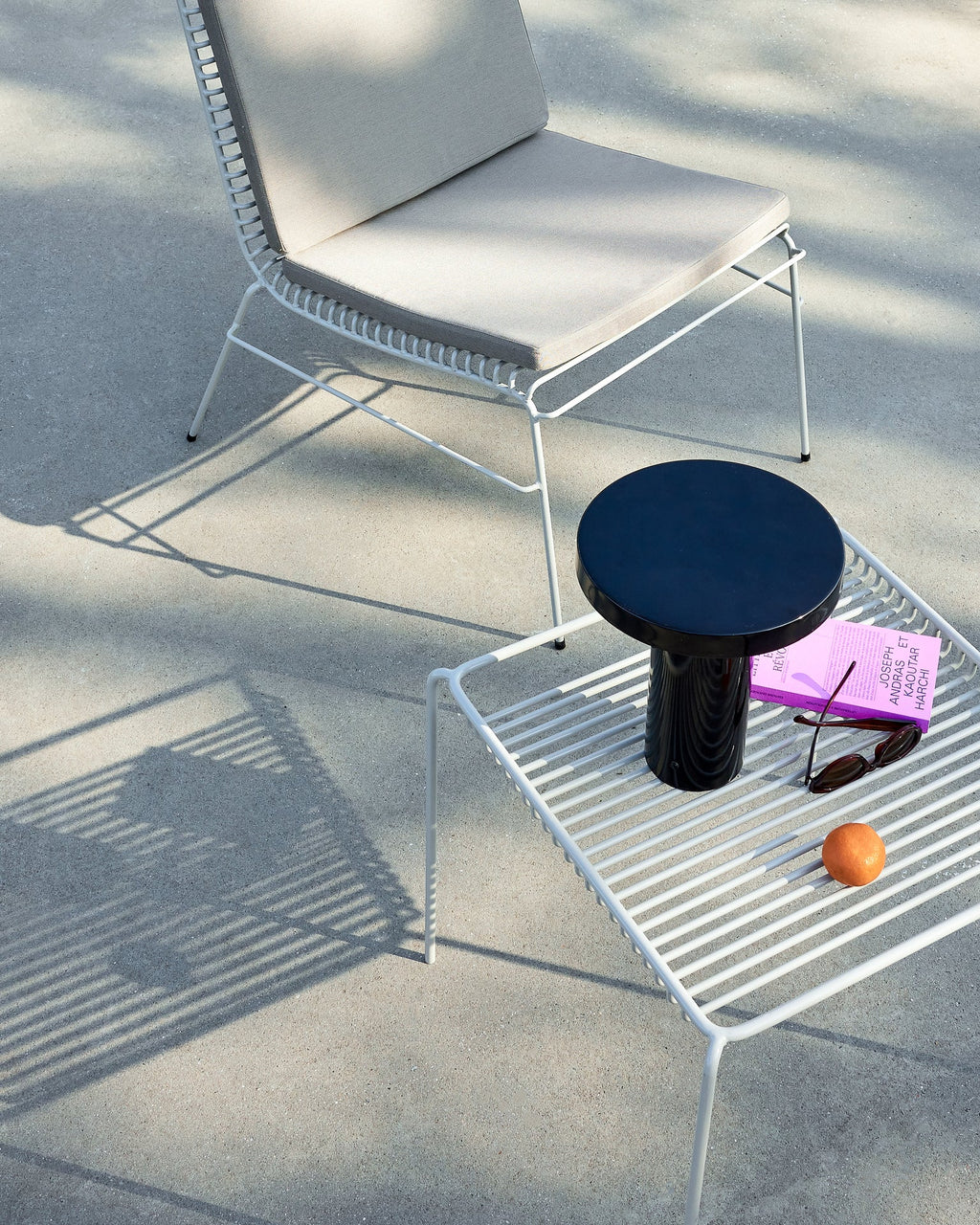 String - Set 2 poltrone  Lounge per esterno, grigio chiaro
