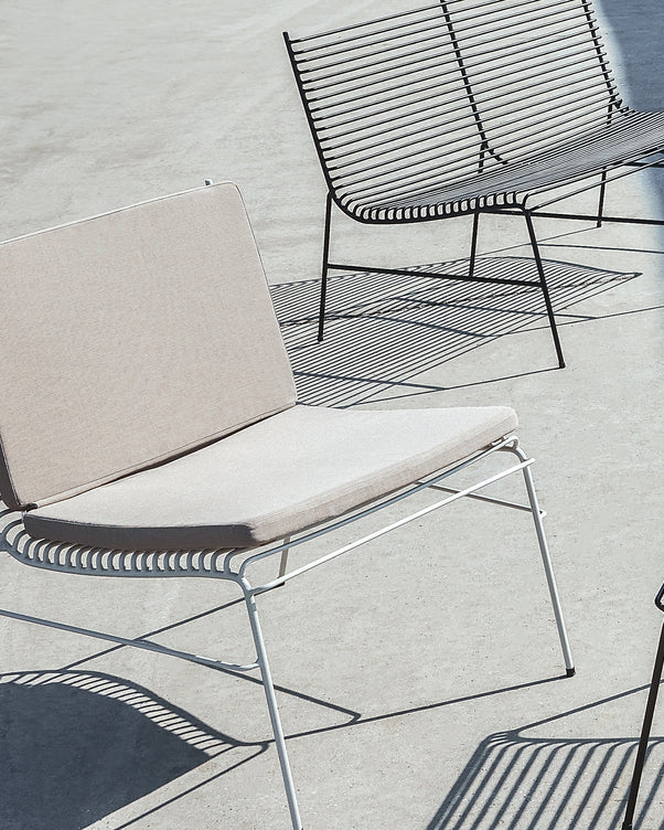 String - Set 2 poltrone  Lounge per esterno, grigio chiaro