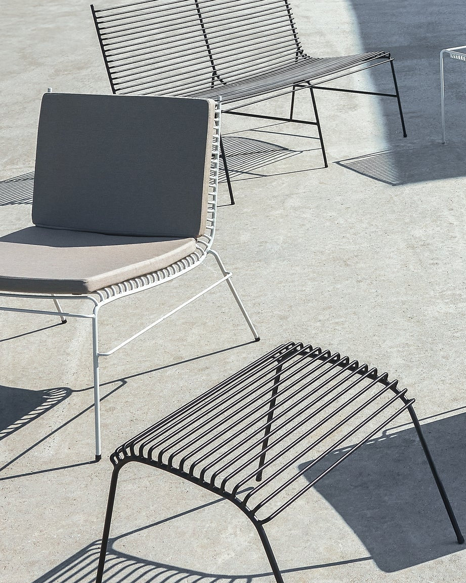 String - Set 2 poltrone  Lounge per esterno, grigio chiaro