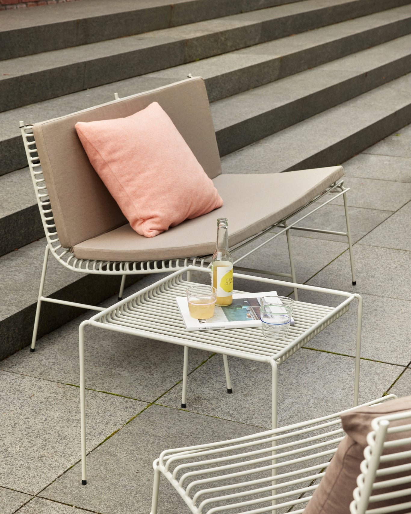 String - Cuscino doppio beige, per esterni