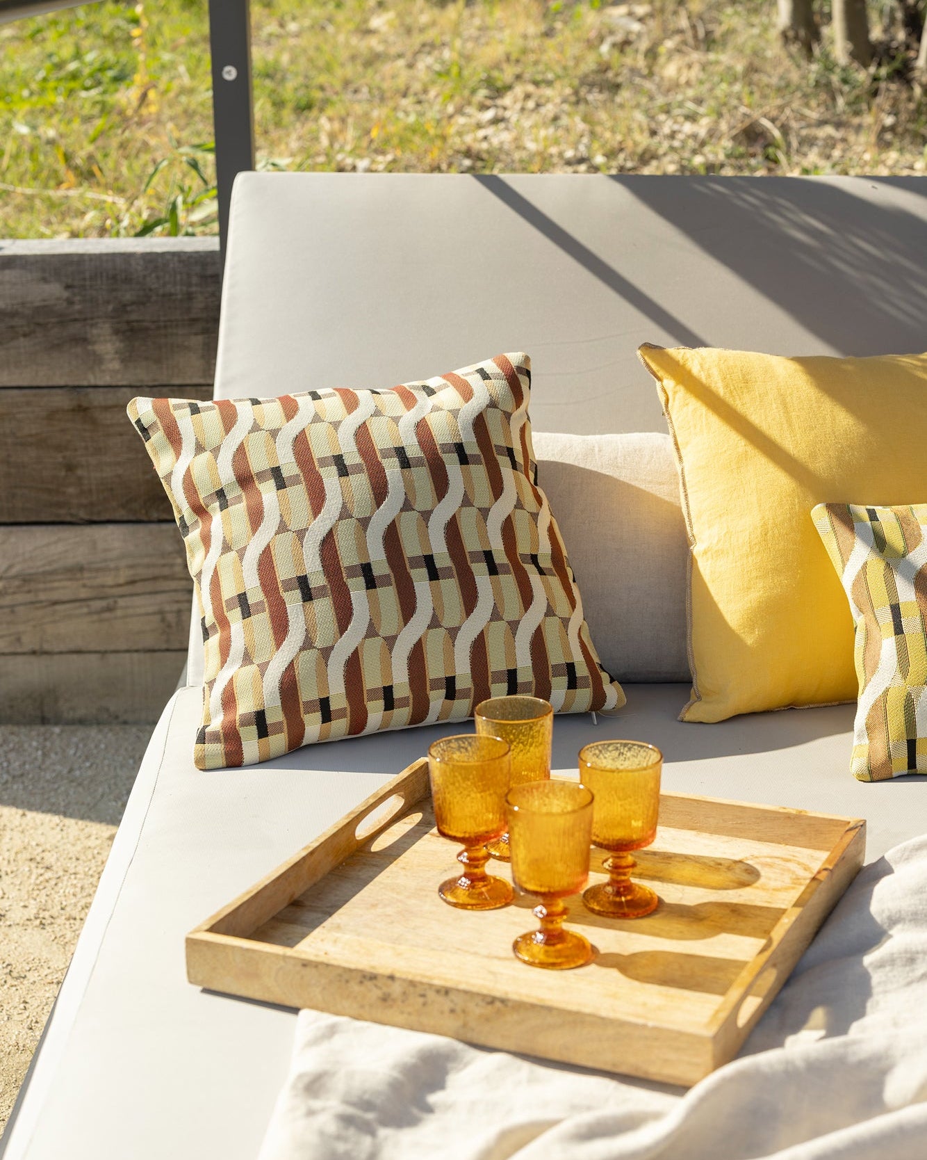 Cuscino da esterno Kali Moka 45 X 45