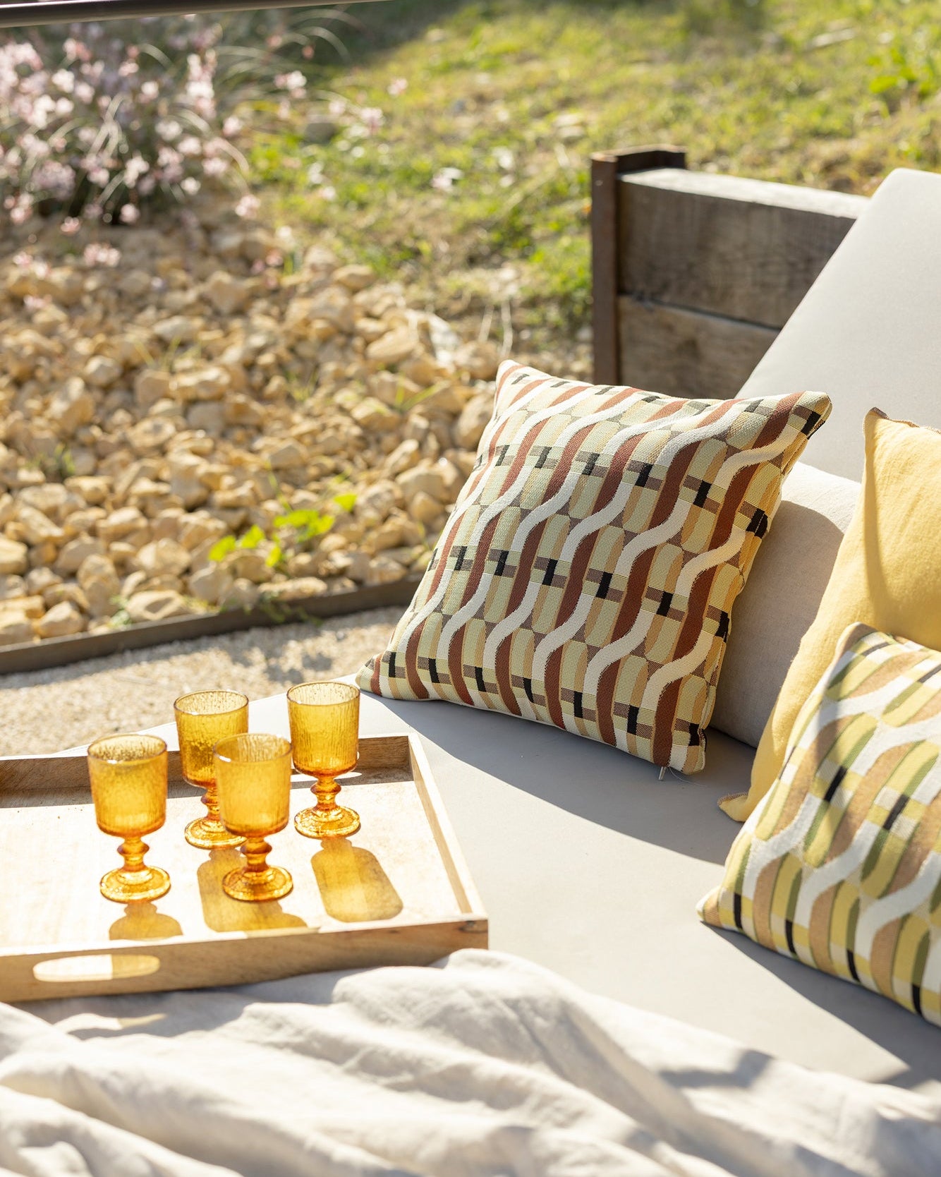 Cuscino da esterno Kali Moka 45 X 45