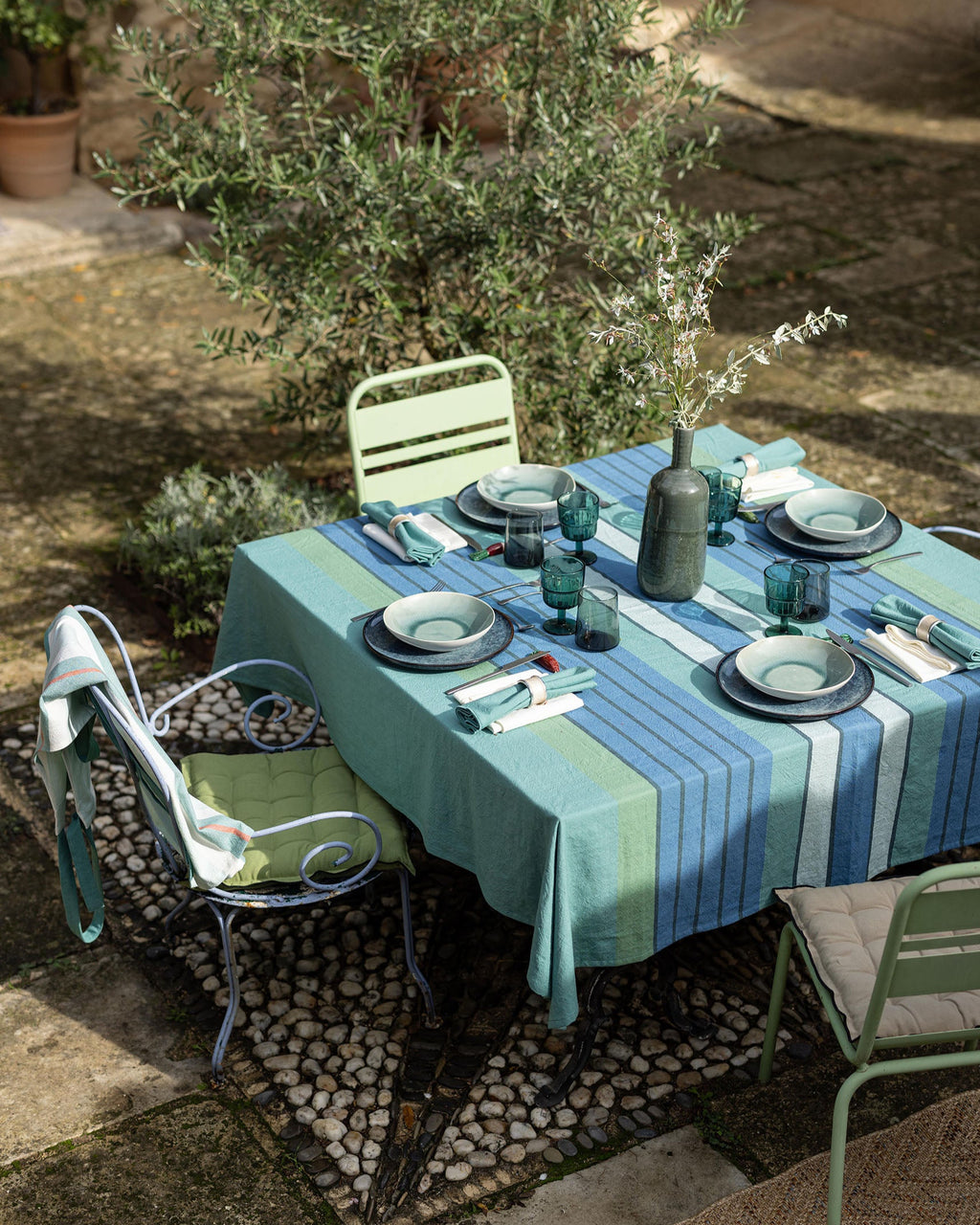 Cuscino per sedia riciclato Grace Vert jardin 40 X 40 X 3