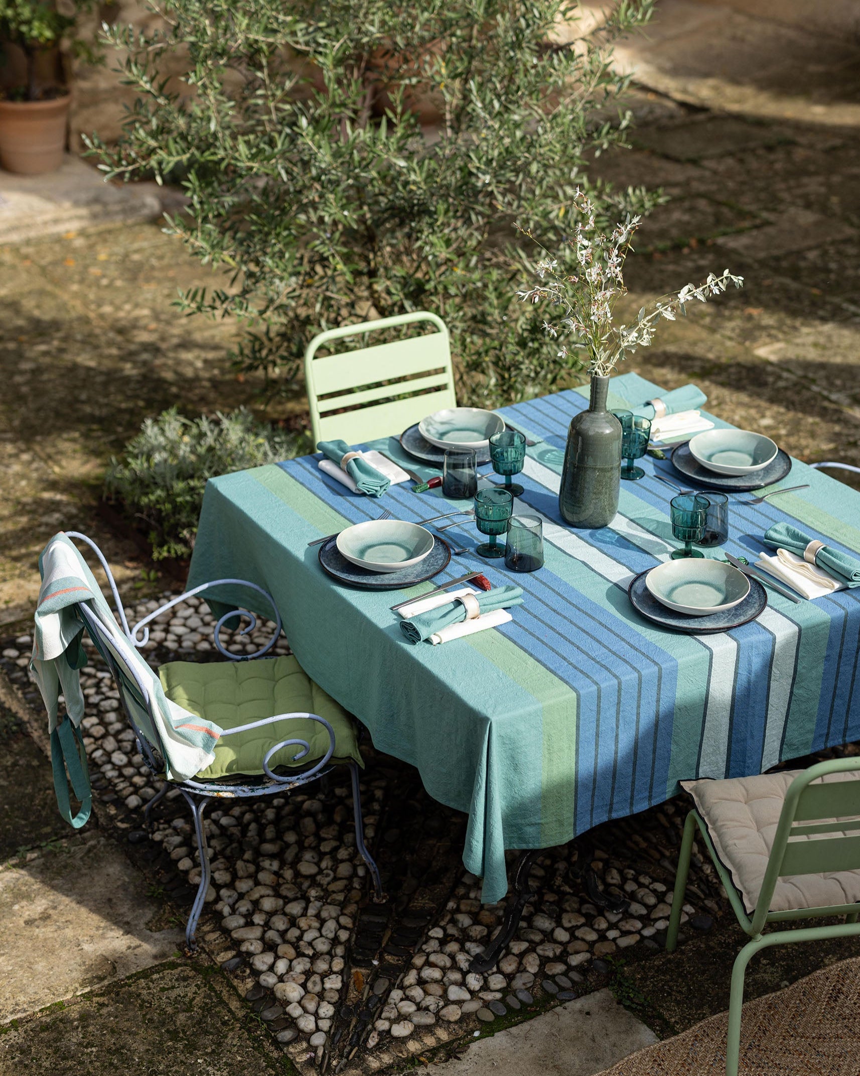 Cuscino per sedia riciclato Grace Vert jardin 40 X 40 X 3