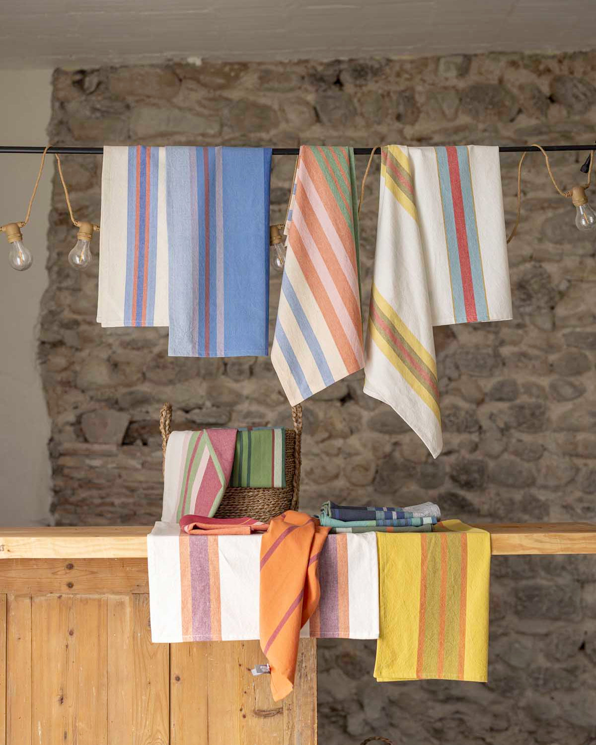 Strofinaccio riciclato Yuna Majorelle/Naturel 50 X 70