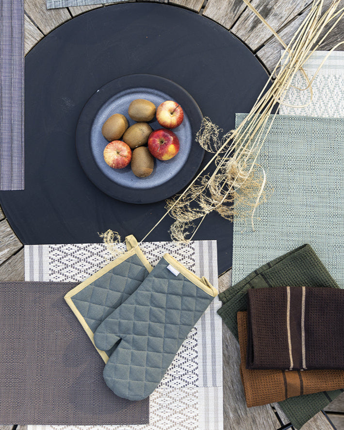 Set guanto da cucina/presina riciclato Grace Forêt 15 X 32