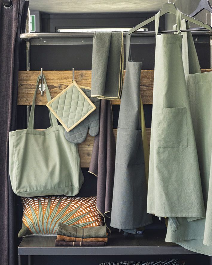 Set guanto da cucina/presina riciclato Grace Matcha 15 X 32