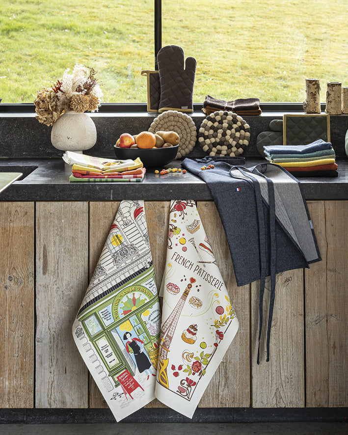 Set guanto da cucina/presina riciclato Grace Café 15 X 32