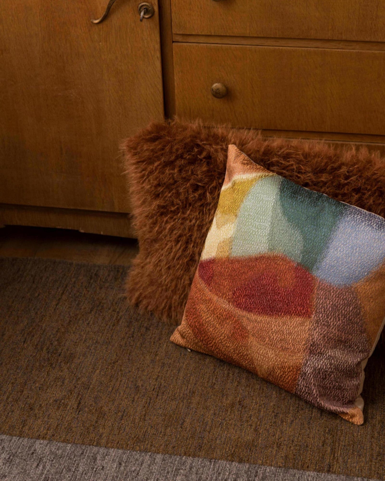 Cuscino ricamato Nevio Multico 45 X 45