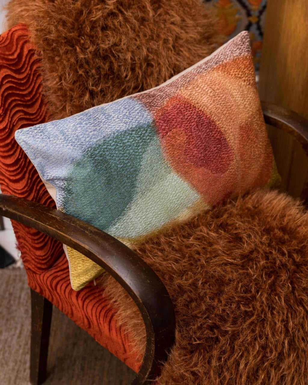 Cuscino ricamato Nevio Multico 30 X 50