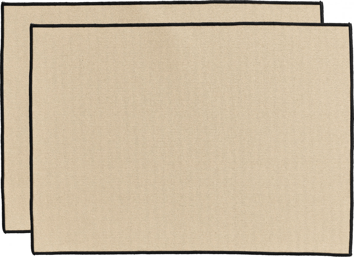 2 tovagliette Laora riciclate Naturel 33 X 45