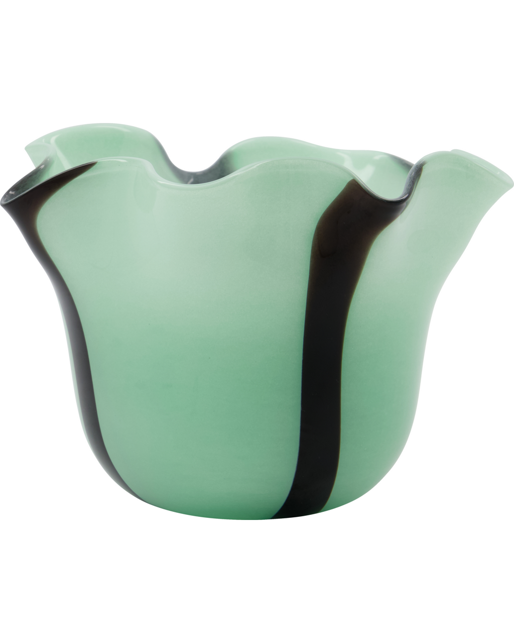 Loose - Vaso in vetro soffiato verde e nero