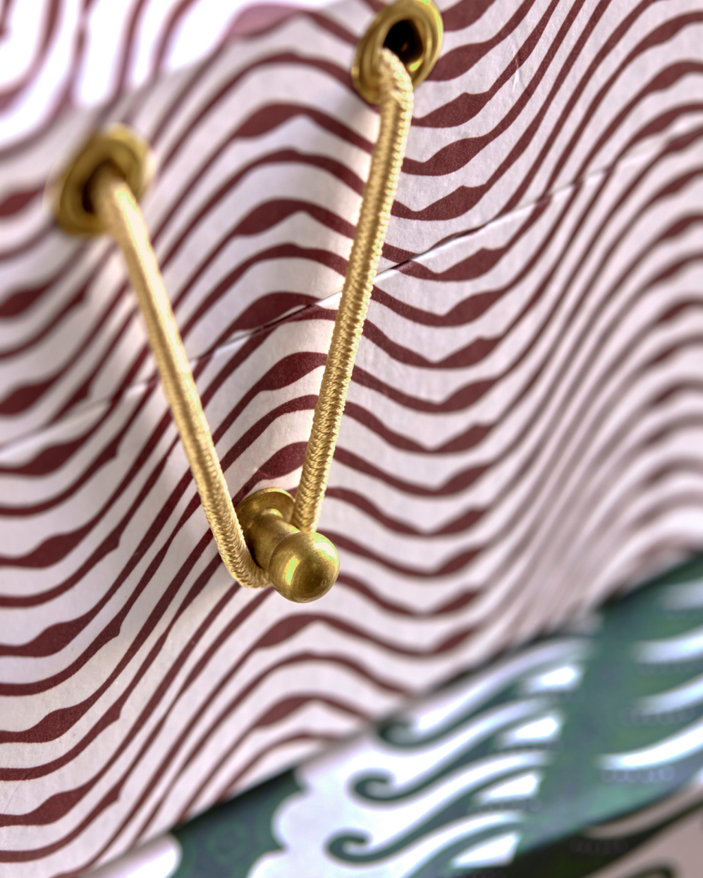 Keep - set due scatole decorate, fantasia verde e rossa