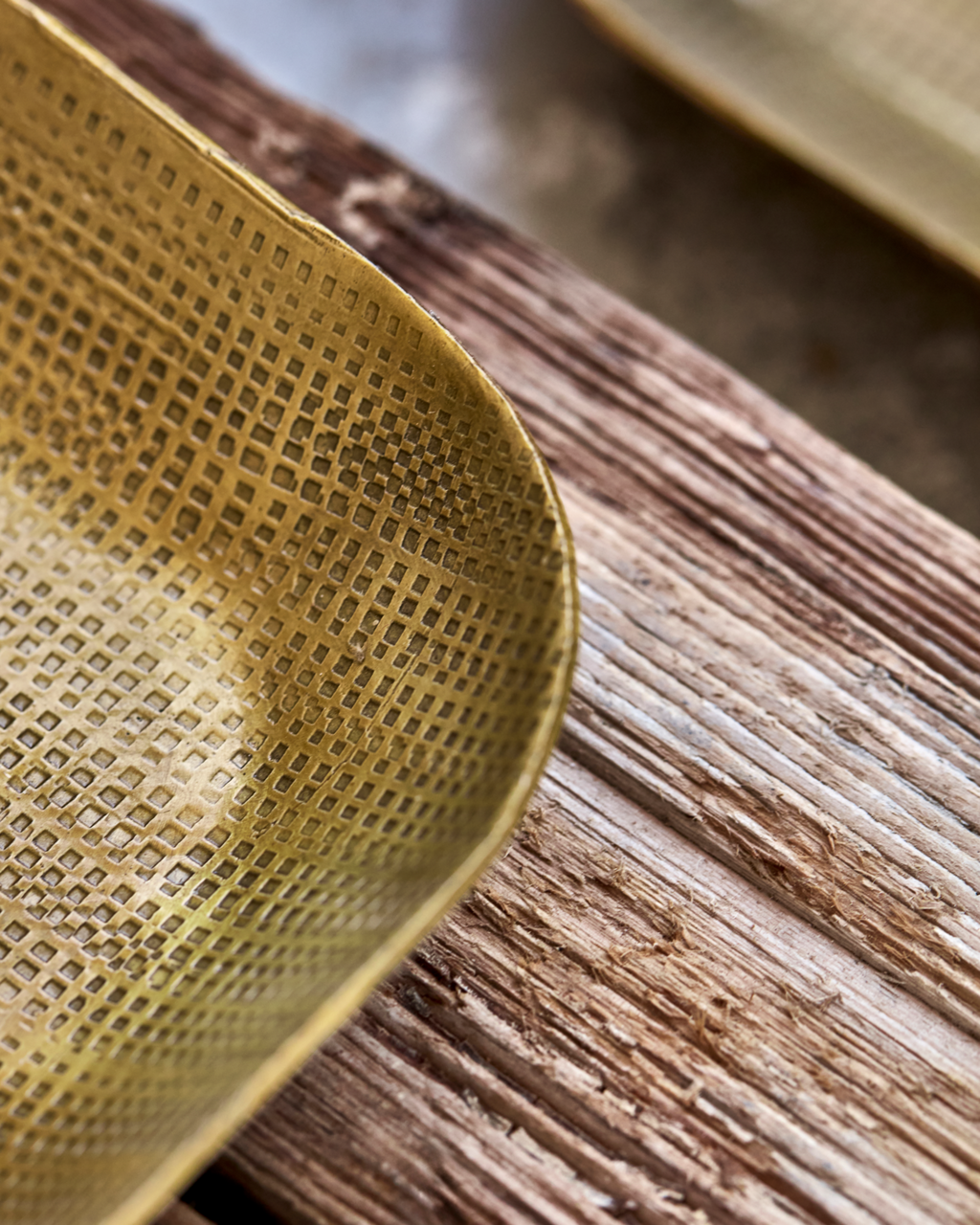 Plato - set 3 vassoi in metallo finitura ottone