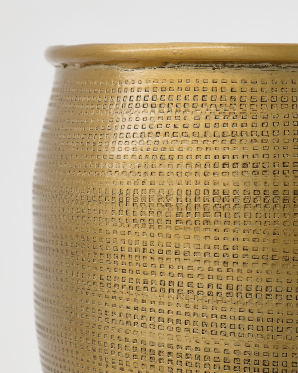 Spot - coppia di portavasi in metallo dorato opaco