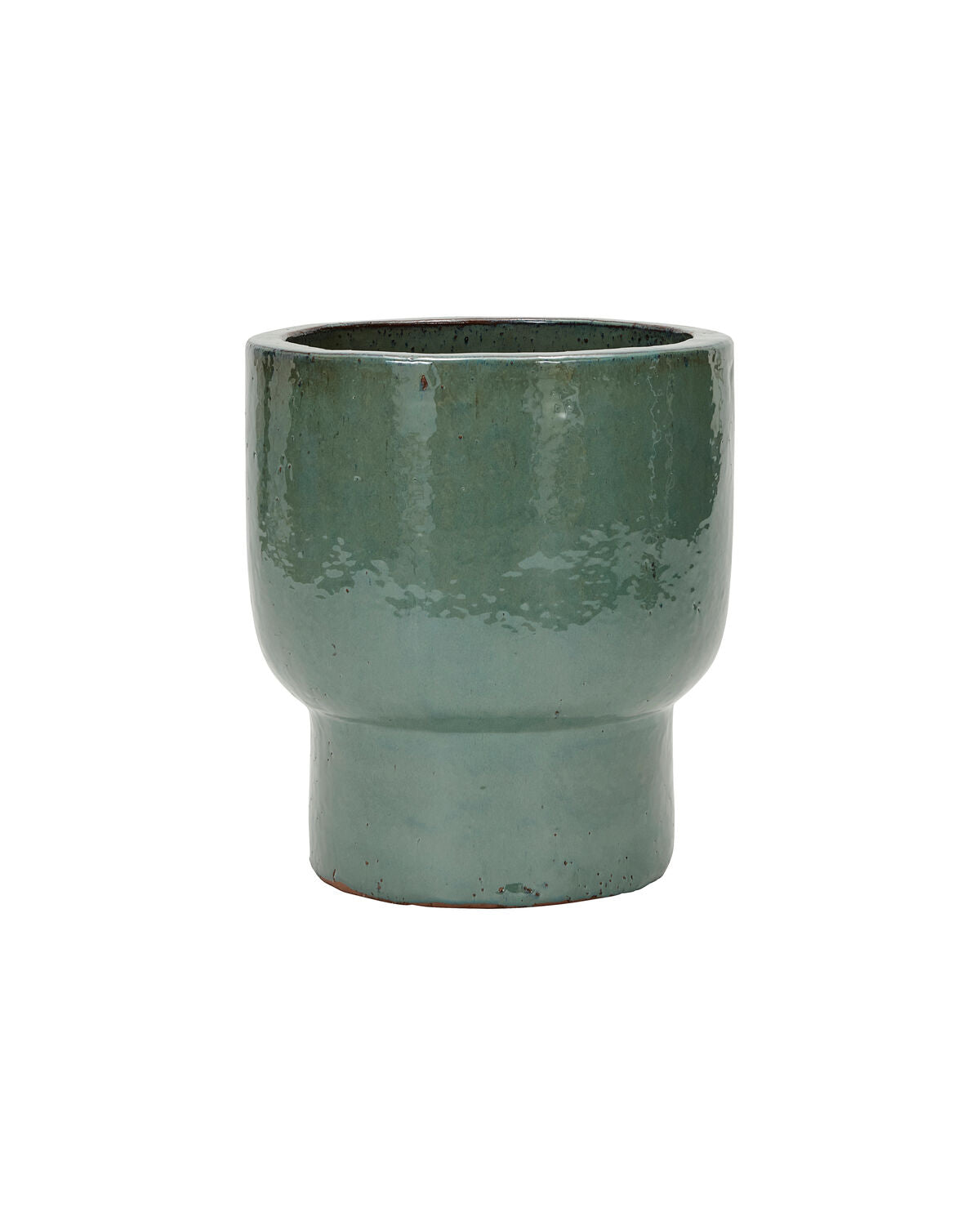 Terra - portavaso da esterno in terracotta verde acqua