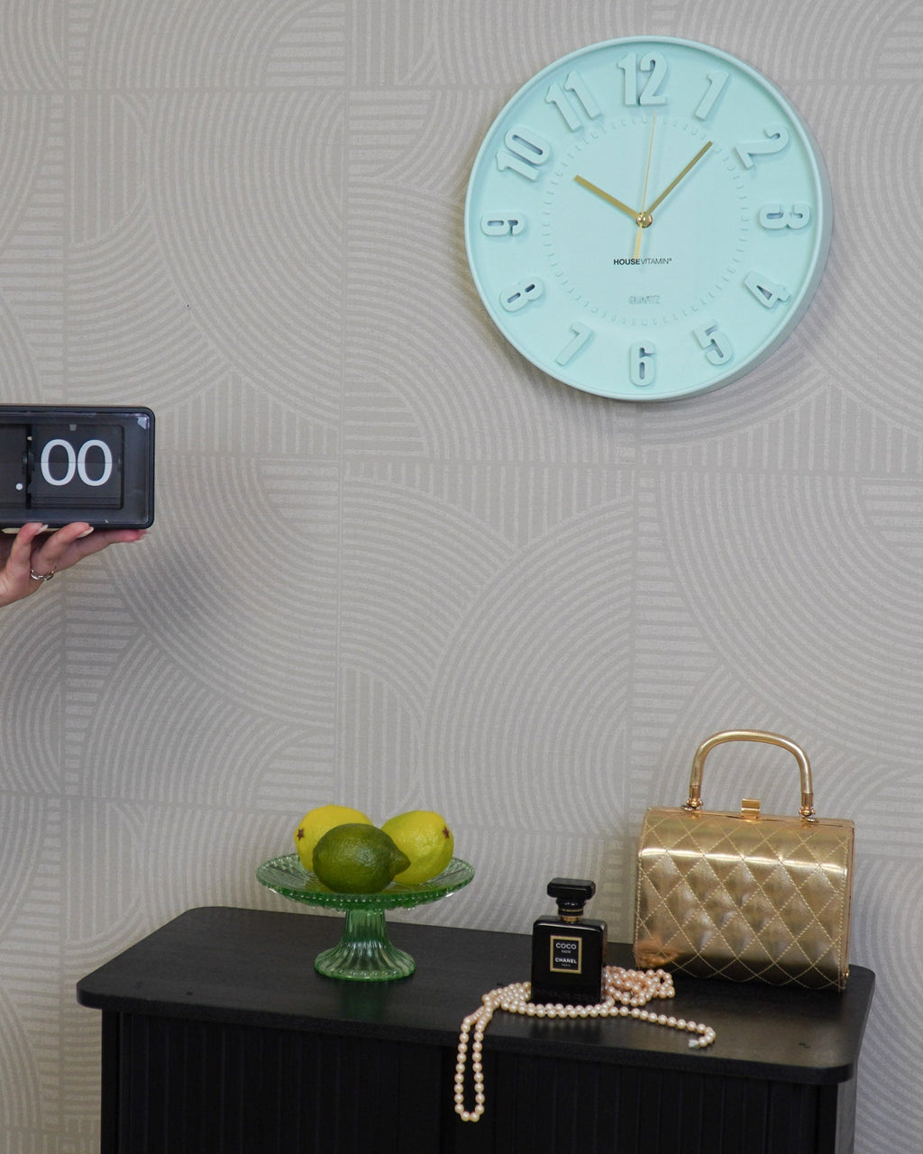 Light - Orologio da parete Verde chiaro