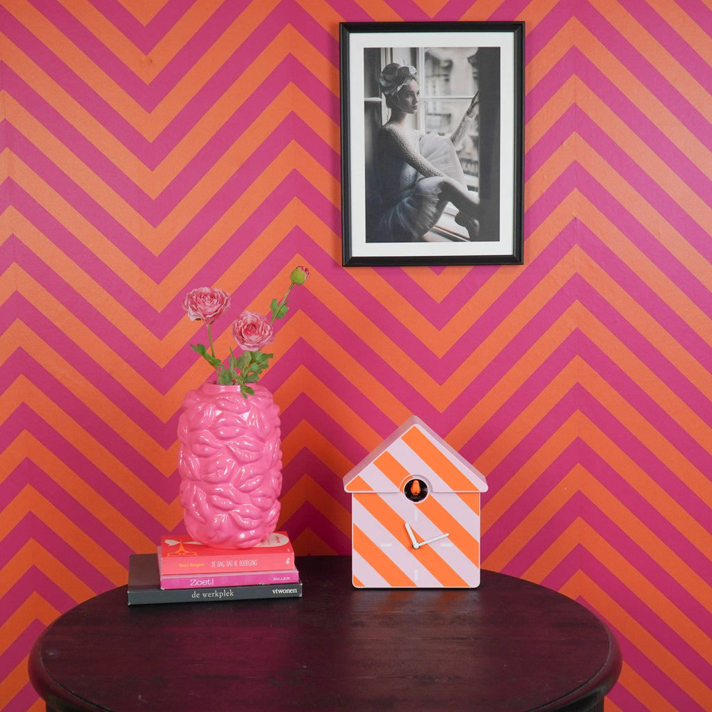 Cucù - Orologio a pendolo Cucù,  Arancione/Rosa