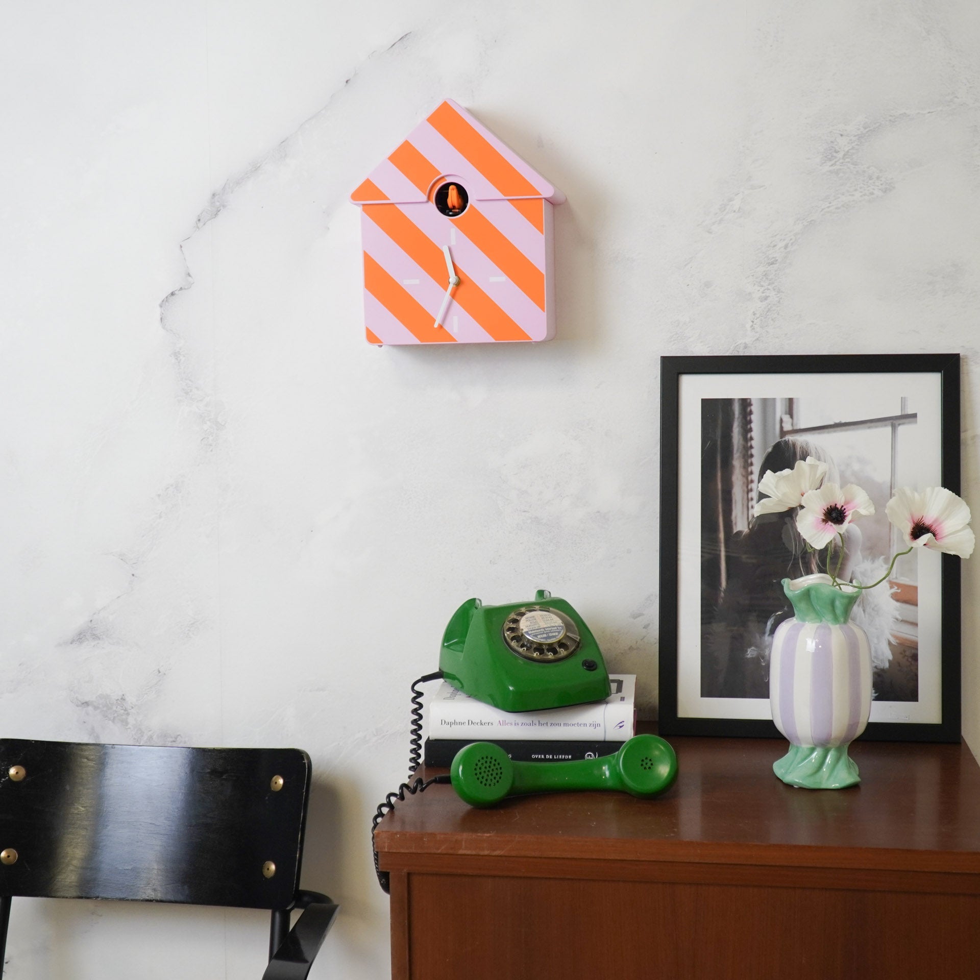 Cucù - Orologio a pendolo Cucù,  Arancione/Rosa